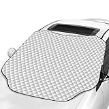Favoto Auto Sonnenschutz Frontscheibe Windschutzscheiben Abdeckung Magnetische Faltbare Autoscheibenabdeckung Eisschutz Frontscheibenabdeckung UV-Schutz für Sommer Staub Schnee 157x126
