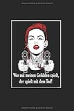 Lustiges Mafia Frau Outfit | Mafiabraut Boss: Liniertes Notizbuch & Journal | 6'x 9' 15x23cm Seitengröße | Mit 120 Seiten für deine N
