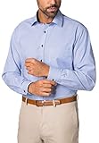 eterna Langarm Hemd Comfort FIT Twill gestreift, Hellblau/Weiss, W40 Lang