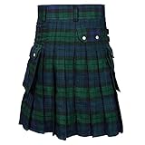 Herren Vintage Kilt Schottland Gothic Kleidung Plaid Faltenrock klassischer Rock Kleid Highland - Pride of S