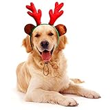 Toozey Weihnachten Rentiergeweih Stirnband,Weihnachten Hund Stirnband, Weihnachten Haustier Kostümzubehör für H