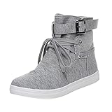 Stiefeletten Damen Stiefel Hoch Leder Optik Stiefel mit Absatz Stiefel Ankle Boots Freizeitstiefel Reißverschluss Damenstiefel Boots Middle Tube Keilabsatz Damenschuhe Winterschuhe Walking