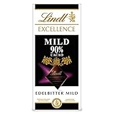 Lindt Excellence 90% Milde Edelbitter-Schokolade | 100g Schokoladentafel | Vegane Schokolade | Dunkle Schok