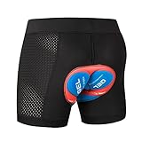 JEPOZRA Radunterhose Herren Gepolstert Fahrradunterhose Radlerunterhose mit Sitzpolster MTB Unterhose Herren Fahrrad Unterw