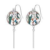 Ohrringe Edelstahl Grün Pfau Pflaume B