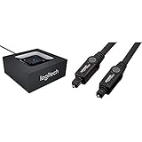 Logitech Bluetooth Audio Adapter schwarz & Amazon Basics Toslink Optisches Digital-Audiokabel, 1,83