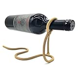 Weinflaschenhalter Seil Design Flaschenhalter Dekorativ Weinregal Geschenkidee Weingeschenk Deko Gastronomie Zuhause Flaschenregal Weiß Beige Lasso Weinzubehö