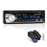 Autoradio mit Bluetooth Freisprecheinrichtung und Lenkrad-Fernbedienung, 1 DIN Autoradio MP3 Player/FM Radio, 2 USB Anschlüsse für Musiksp