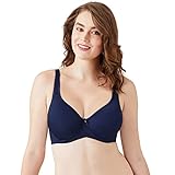 Wacoal Women's Plus Size Basic Beauty Contour T-Shirt Bra, Black Iris, 40DDD