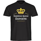 Multifanshop® Herren T-Shirt - Shopping Queen Experte - schwarz - Männer Shirt - Größe:XL