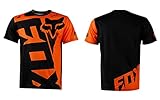 Tomwell Herren Radtrikot Fahrradtrikot Kurzarm/Langarm, Fahrradbekleidung Fahrrad Trikot T Shirt für Männer, Atmungsaktive Cycling Jersey Schnell Trocknen Radsport Bekleidung A Orange M