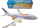 ToyZe Flugzeug Spielzeug mit Licht und Sound, Passagierflugzeug Modell für Kinder ab 3 Jahren, tolles Kinderspielzeug als Geschenk für Jungen und M