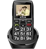 artfone Seniorenhandy ohne Vertrag Dual SIM Handy mit Notruftaste Rentner Handy große Tasten 1400 mAh Akku Lange Standby-Zeit 1,77 Zoll Farbdisplay 2G GSM Großtastenhandy mit L