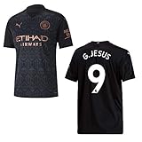 PUMA Manchester City Trikot Away Kinder 2021, Größe:128, Spielerflock (zzgl. 20.00EUR):9 G. J