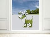 GRAZDesign Sichtschutzfolie Hund, lichtdurchlässige/blickdichte Fensterfolie, Matte Deko, Glasdekorfolie / 90x57