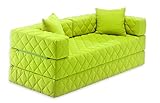 Traumnacht Schlafsofa, mit 2 Spitzkissen, 195 x 80 x 40 cm, grü