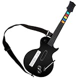 DOYO Guitar Hero Wii Gitarren Kabellose Schwarz für Guitar Hero und Rock Band Games Abnehmbare Gitarren C