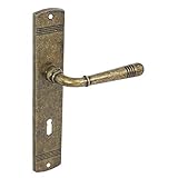 DOMINO Türgriff LOFT M75 BB-Buntbart 72 Drückergarnitur für Zimmertüren Langschild-Garnitur Türdrücker-Set Türbeschläg