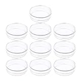 iplusmile 10Pcs Petrischalen Glas Petrischalen Labor Petrischplatten Klarer Gewebekulturplatte Kinder Schullaborprojekte T