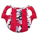 GFDFD Kleidung für mittelgroße Hunde Winter warme Haustier Hundeweste Jacke wasserdichte große Hundemäntel Camouflage Hundebekleidung (Color : B, Size : 32)