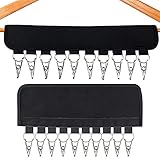 2er Pack Hut Organizer Kleiderbügel, Hutablage für Schrank, Kappen-Organizer mit 10 Edelstahl-Clips - Ändern Sie den Kleiderbügel in Hutablage - Faltbare Hutablage für Die R