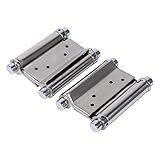 2X Pendeltürband 3 inch Pendeltürscharnier Schwingtür Edelstahl Türband Scharnier Pendel Double Action Federscharnier für Freegate Salon Bar Theke Tü