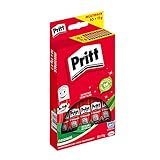 Pritt Klebestift, sicherer und kinderfreundlicher Kleber für Kunst und Bastelarbeiten, starker Klebstoff für Schule & Bürobedarf, 10x11g Pritt S