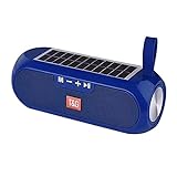 Menky Lautsprecher, Tragbarer Lautsprecher Stereo Musik Box Solar Power Bank Wasserdichtes USB AUX FM R