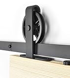 Barnwoodweb Schiebetürsystem Speichenrad Oben 200cm Schiebetürbeschläge Speichenrad Oben Komplett-Set für einen Lofttü