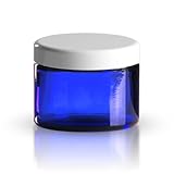 5 x Glastiegel Blauglas 50ml / Salbentiegel / Cremetopf inkl. Schraubverschluss w