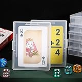 Spielkarten-Deck, Kunststoff-Boxen, Kartenhalter, Organizer, leere Aufbewahrungsbox, durchsichtiges Kartenetui, Schnappverschluss für Spielkarten (24)