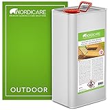 Nordicare Holzöl Außenbereich [5L] für Lärche, Eiche, Teak oder Akazienholz I Holz Öl Außen zum Holzschutz I Holzschutzöl Außen, Teaköl für Gartenmöbel, Holzpflegeöl, Lärchenöl, Bangkirai Ö