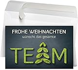 50 Premium Weihnachtskarten inkl.Umschläge Motiv: Team, Set: 50 Stück hochwertige Klappkarten (Querformat 19x12 cm groß) für originelle Weihnachtsgrüße an Firmen, Kunden und L