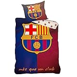 FC Barcelona Bettwäsche-Set, Wappen (Einzelbett) (Blau/Weinrot)