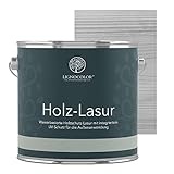 Lignocolor® Holzlasur (2,5L, Lichtgrau) Holzschutzlasur für Außen & Innen Wasserbasis – Andere Farbtöne verfügb