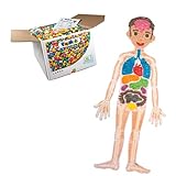 PlayMais EDULINE Large + Anatomie Puzzle Bastel-Set für Kinder ab 3 Jahren | Motorik-Spielzeug mit 6.300 PlayMais & 50 Seiten Vorlage zum Basteln | Fördert Kreativität & Feinmotorik…