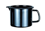 GSW 255141 Profi-Black-Star Milchtopf 14cm, Emaille, schwarz, 14