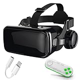 VR 3D Brille, Virtual Reality Brille Headset Handy für 3D Film und Spiele, für iPhone 13/12/11/X/8/7, Samsung S20/S10/Note10, Xiaomi, Huawei usw.(Color:B)