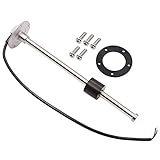 Geloo Füllstandssensor,Edelstahl-Kraftstoffsendeeinheit Wasserstandsanzeige-Sensor Autokraftstoffwasserstandsensor für Kraftstoffwasseranzeige 0~190 Ohm 450MM