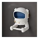 WXIANG Mode Toilettenpapier Walzenhalter Rolle Papierhalter Astronaut Wandhalterung WC-Rollhalter mit Regalkleber Wunderschönen (Color : Blue)