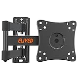 ELIVED Monitor Wandhalterung Schwenkbar Neigbar für die meisten 14-30 Zoll Bildschirme bis 15kg, Max VESA 100x100mm, TV Wandhalterung für LED, LCD, OLED Flach/Curved TVs, Wandhalter Fernseher EV026