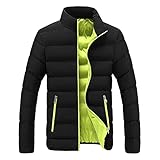 CCOOfhhc Leichte Steppjacke Herren Mit Kapuze Mantel Slim Fit Dicke Daunenmantel Stehkragen Winter Sportjacke Outdoor Übergröße Freizeitjacke Wasserdicht Atmungsaktiv Joggen Sweatjacke Übergangsjack