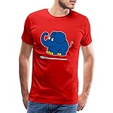 Spreadshirt Die Sendung Mit Der Maus Kleiner Elefant Lächelt Männer Premium T-Shirt, L, R