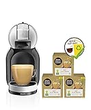 Krups KP123B Nescafé Dolce Gusto Mini Me Kaffeekapselmaschine, 1500 Watt, artic-grey/schwarz + NESCAFÉ Dolce Gusto Oat Flat White, 36 Kaffeekap