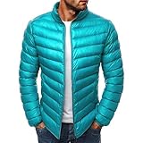 ZYYM Herbst Winterjacke Herren Steppjacke Ohne Kapuze Leichte Dünne Daunenjacke Schlichtes Windbreaker Übergangsjacke Männer Winter Wärme Freizeit Schlank Baumwolle Mantel Männer Wanderjacken M
