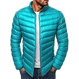 ZDDHOODY Winterjacke Herren Parka Daunen Jacke Parka Stehkragen Reißverschluss Winter Jacke Warmer Übergangsjacke Outdoorjacke Windjacke Windbreaker Freizeitjacke Leicht Puffer Jacke Softshelljack