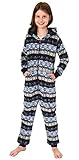 Mädchen Jumpsuit Overall Schlafanzug Pyjama Langarm - Norwegermotiv - 291 467 97 959, Größe:128, Farbe:Navy