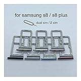 Einfach zu bedienen Dual-SIM-Karten-Adapter For Samsung Galaxy S8 Plus-G950 G950F G955 G955F Original-Phone Gehäuse Neue Micro-SD-Karten-Behälter-Schlitz-Halter Dauerhaft ( Color : 1 sim black )