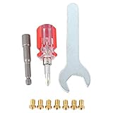 Youmine 3D Drucker Duese + 4 DIY J-Head V5 V6 DIY Werkzeug 0,2 Mm 0,3 Mm 0,4 Mm 0,5 Mm 0,6 Mm 0,8 Mm Duese Ersatz Duese Werkzeug, Schrauben Schluessel, Installations Werkzeug