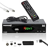 PremiumX Kabel-Receiver DVB-C FTA 530C Digital FullHD TV Auto Installation USB Mediaplayer SCART HDMI inkl. Antennenkab